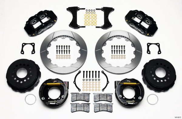 Wilwood Narrow Superlite 4R Rear P-Brk Kit 12.88in Chevy 12 Bolt-Spec 3.15in Brng 140-9215