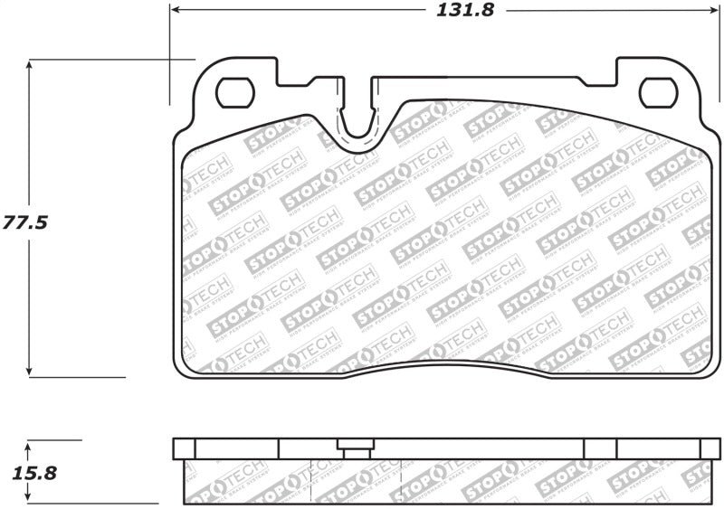 StopTech 07-15 Audi Q7 Street Select Brake Pads Front 305.1663