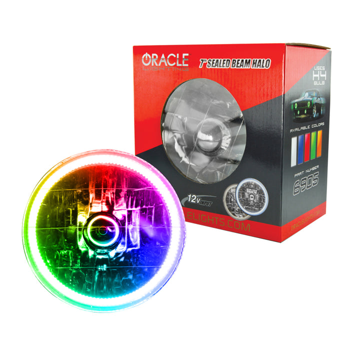 Oracle Pre-Installed Lights 7 IN. Sealed Beam ColorSHIFT Halo SEE WARRANTY 6905-333