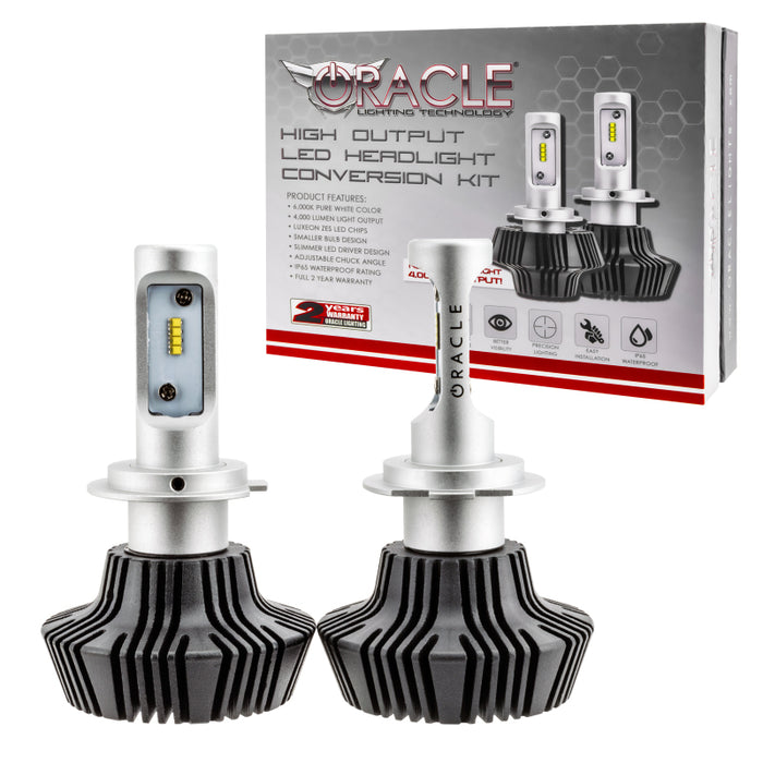 Oracle H7 4000 Lumen LED Headlight Bulbs (Pair) 6000K SEE WARRANTY 5232-001