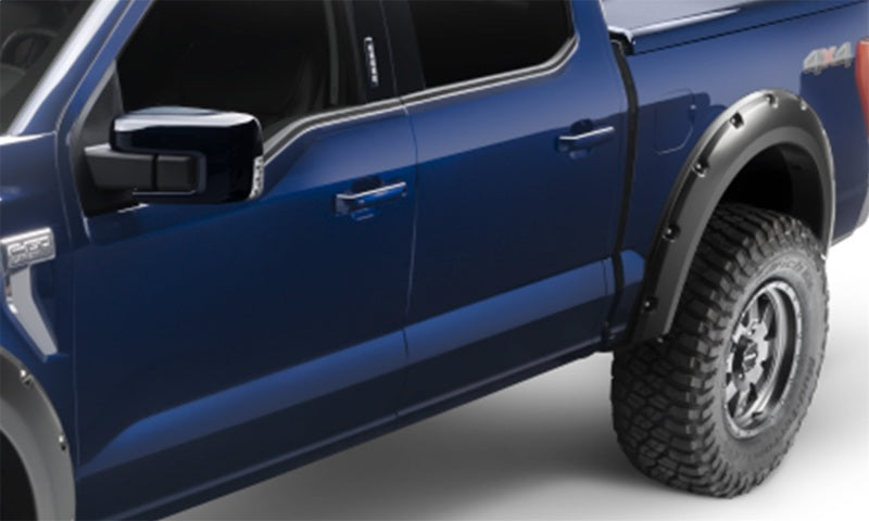 Bushwacker 21-22 Ford F-150 (Excl. Lightning) Pocket Style Fender Flares 2pc Rear Black 20134-02