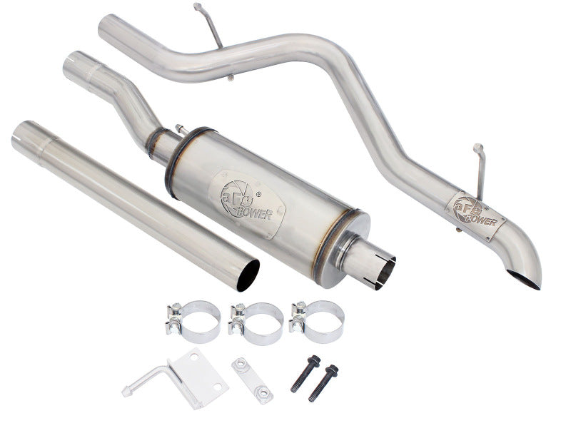 aFe MACHForce XP 2.5in SS-409 Cat-Back Exhaust 07-16 compatible with Jeep Wrangler (JK) V6-3.6L/3.8L (2-4 Door) 49-48055