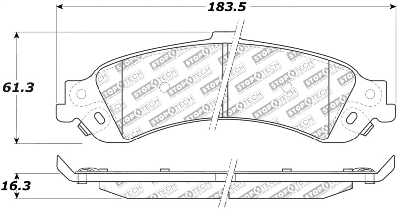 StopTech Street Select Brake Pads Front/Rear 305.0834