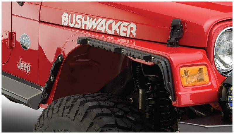 Bushwacker 97-06 compatible with Jeep Wrangler Flat Style Flares 4pc Black 10920-07