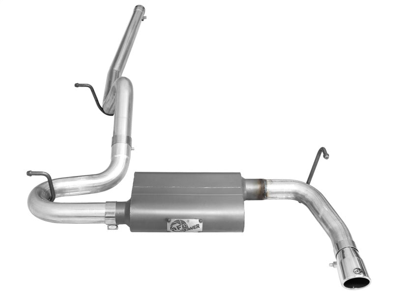 aFe Scorpion 2-1/2in Alum Steel Cat-Back Exhaust w/Pol Tip 07-18 compatible with Jeep Wrangler (JK) V6-3.6L/3.8L 49-08045-P