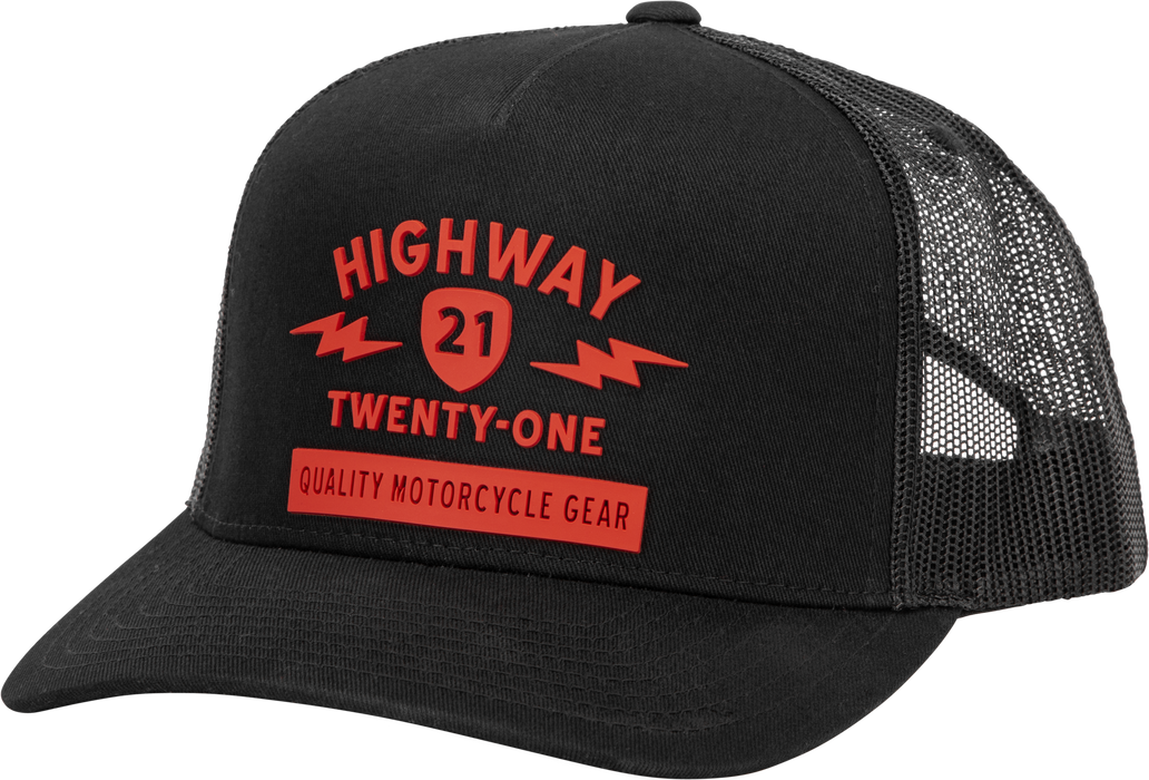 Highway 21 Spark Hat (Black/Red, One Size Fits Most)