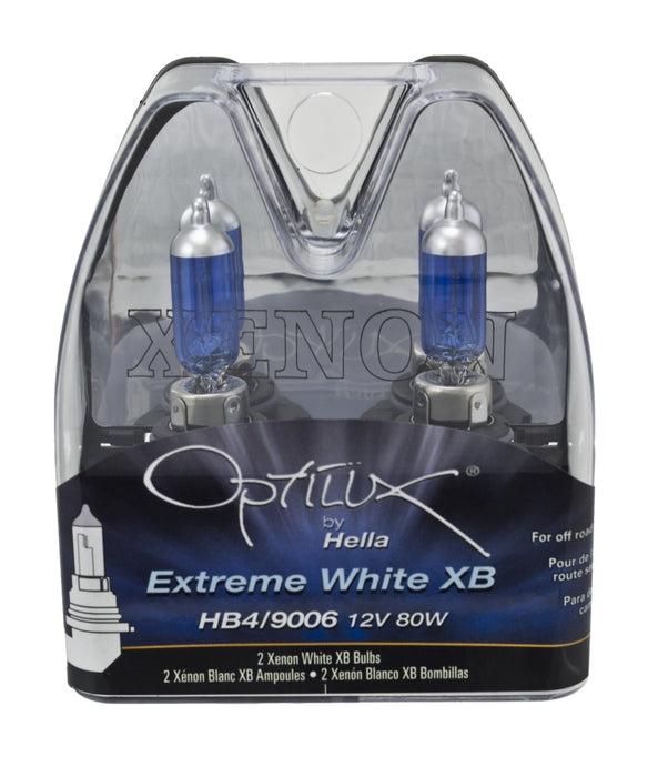 Hella Optilux XB White Halogen Bulbs HB4 12V 80W (2 pack) H71070367