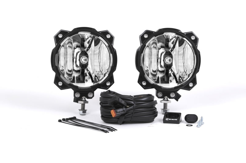 KC HiLiTES 6in. Pro6 Gravity LED Light 20w Single Mount Spot Beam (Pair Pack System) 91301