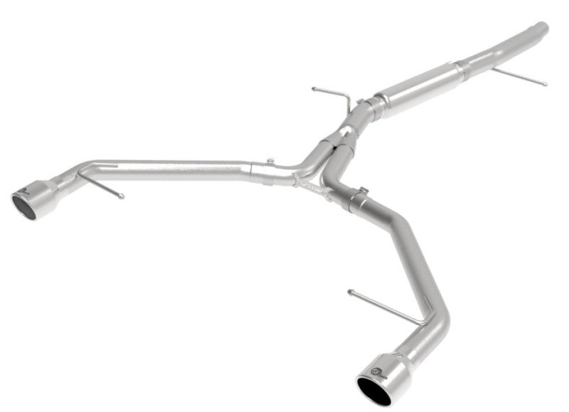 aFe MACHForce XP 3in-2.5in SS Exhaust Axle-Back 17-19 Audi A4 (B9) L4-2.0L (t) Polished 49-36419-P