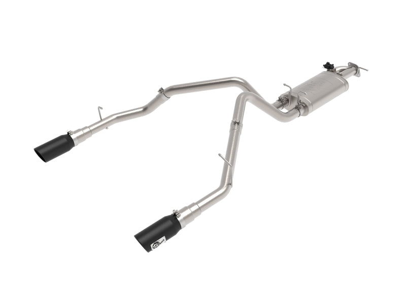 aFe Gemini XV 3in 304 SS Cat-Back Exhaust 19-21 Ram 1500 V8 5.7L Hemi w/ Black Tips 49-32081-B