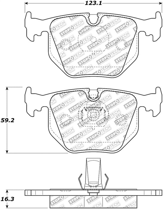 StopTech Street Select Brake Pads Front 305.0683