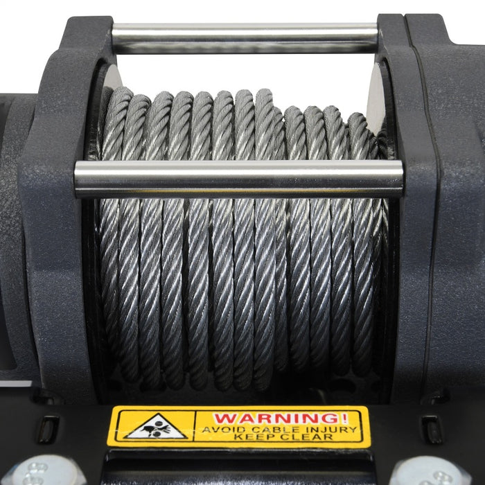 Superwinch 3500 LBS 12V DC 7/32 in x 32 ft Steel Rope Terra 3500 Winch Gray Wrinkle 1135260