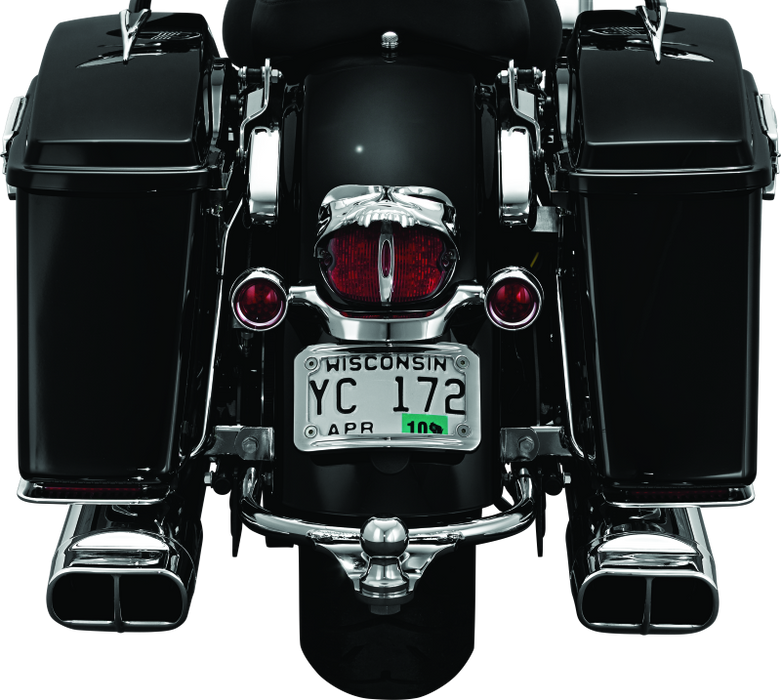 Kuryakyn Curved License Plate Mount Chrome 3157