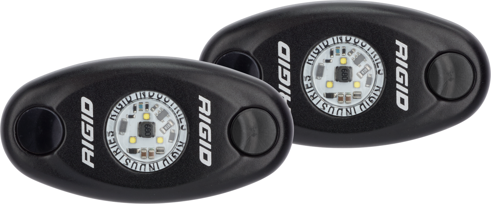 Rigid Industries A-Series Light Black High Strength Warm White Set of 2