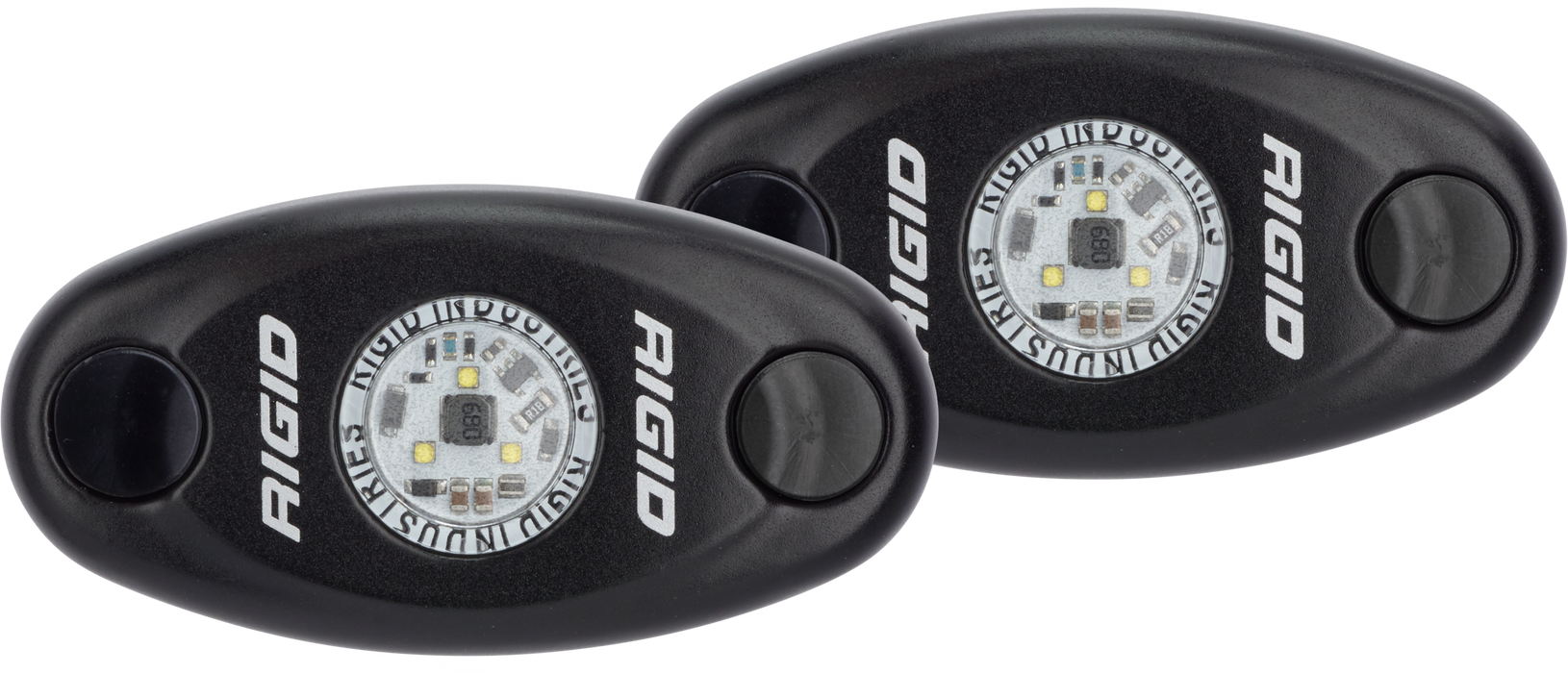 Rigid Industries A-Series Light Black Low Strength Amber Set of 2