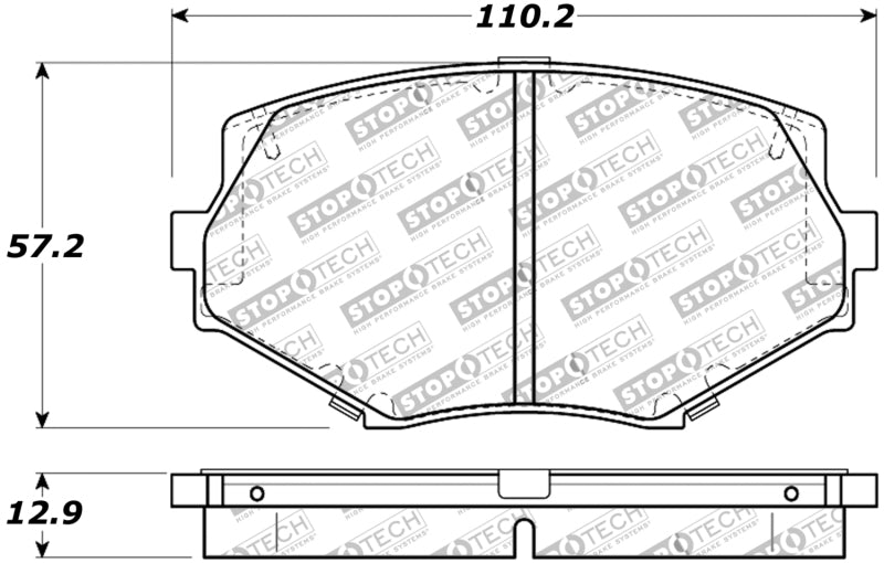 StopTech Street Touring 94-97/99-05 Miata w/Normal Suspension Front Brake Pads D635 308.0635