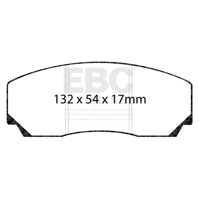 EBC Racing 12-19 BMW 3-Series (F30/F31/F34) Apollo-4 Caliper Bluestuff Racing Brake Pad DP5002SS