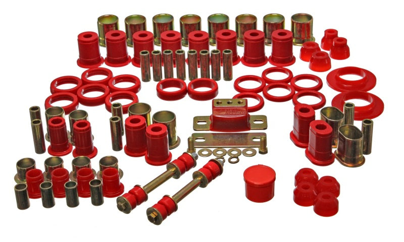 Energy Suspension 66-72 Oldsmobile Cutlass/442/F-85/Europa Red Hyper-flex Master Bushing Set 3.18112R