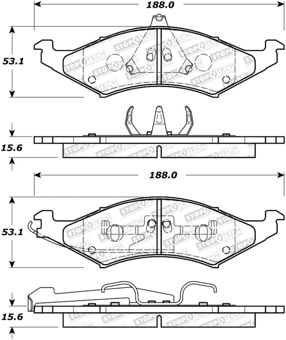 StopTech Street Brake Pads 308.0421