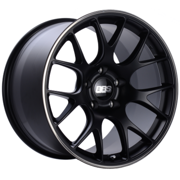 BBS CH-R 20x9 5x112 ET25 CB66.5 Satin Black Polished Rim Protector Wheel CH148BPO