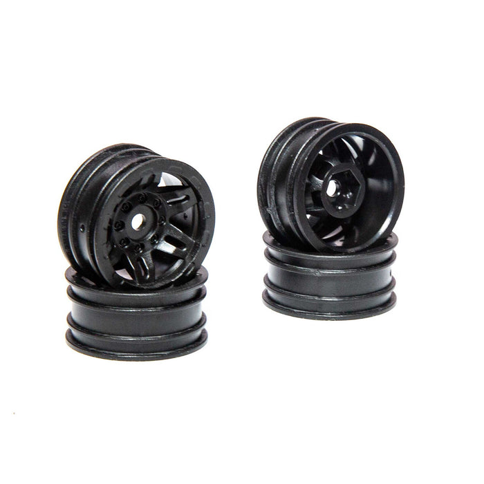 Axial 1.0 ROCKSTER WHEELS BLACK 4 SCX24 AX24 AXI40002