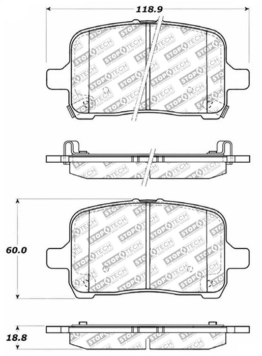 StopTech Street Select Brake Pads Front 305.1028