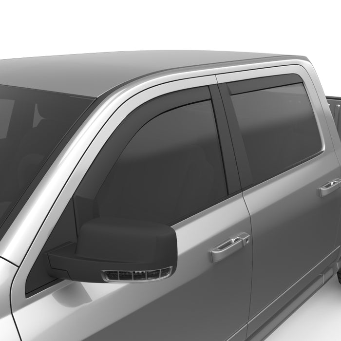 EGR 09-13 Compatible with Dodge Ram 1500/2500/3500 Crew Cab In-Channel Window Visors Set of 4 Matte (572755) 572755