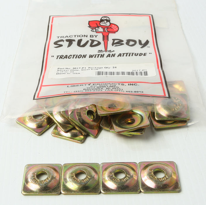 Stud Boy Square Backer Plates Steel 24/Pk 2017-P1