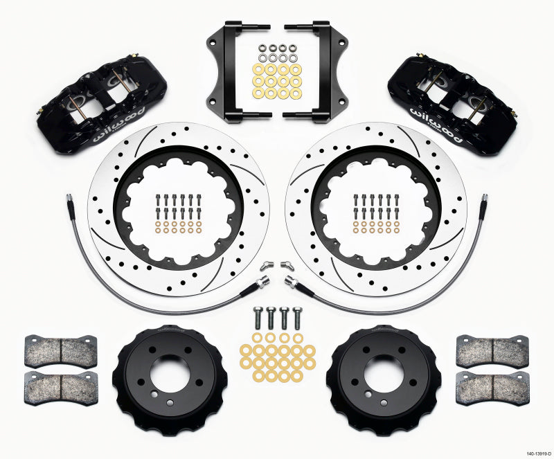 Wilwood AERO6 Front Hat Kit 15.00 Drilled 2007-2011 BMW E90 Series w/Lines 140-13919-D