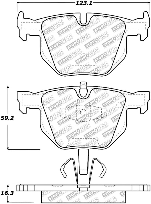 StopTech Street Select Brake Pads Rear 305.117