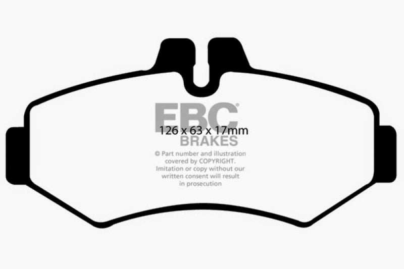 EBC 02-08 Mercedes-Benz G500 5.0 Yellowstuff Rear Brake Pads DP41298R