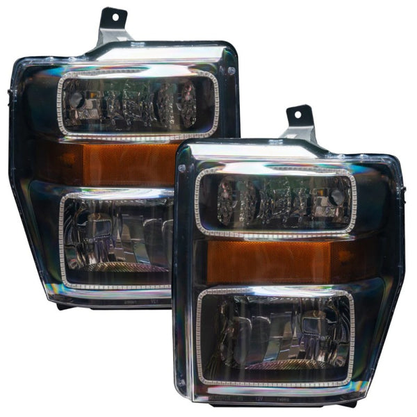 Oracle 08-10 Ford F250/350 LED HL Black ColorSHIFT w/ BC1 Controller SEE WARRANTY 7190-335