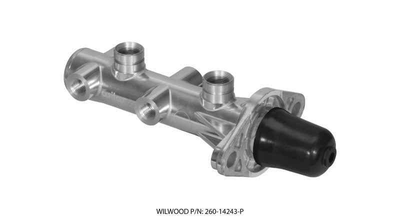 Wilwood Tandem Remote Master Cylinder 1in Bore Ball Burnished 260-14243-P