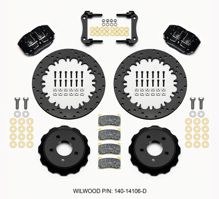 Wilwood Dynapro Radial Rear Drag Kit 12.90in Drilled 2015-Up Mustang 140-14106-D