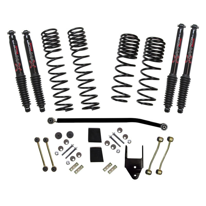 Skyjacker 2020 compatible with Jeep JL 4WD Diesel 3.5-4in Dual Rate Long Travel Sus Lift Kit w/ Black Max Shocks JL40BPBLTD