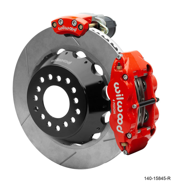 Wilwood Narrow Superlite 4R Rear P-Brk Kit 14.00in Rotor Big Ford New Style 2.50in Offset Red 140-15845-R