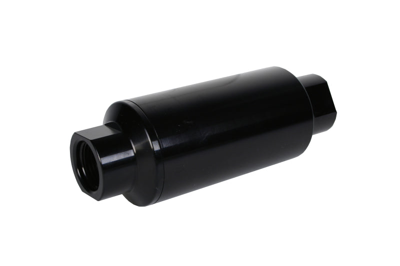 Aeromotive In-Line Filter 10AN 10 Micron Microglass Element Bright-Dip Black 2in OD 12350