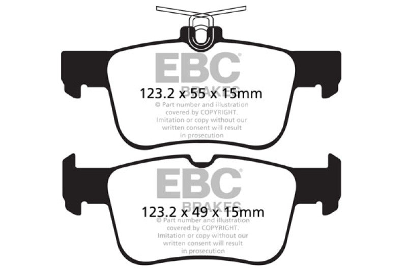 EBC 13+ Ford Fusion 1.6 Turbo Ultimax2 Rear Brake Pads UD1665