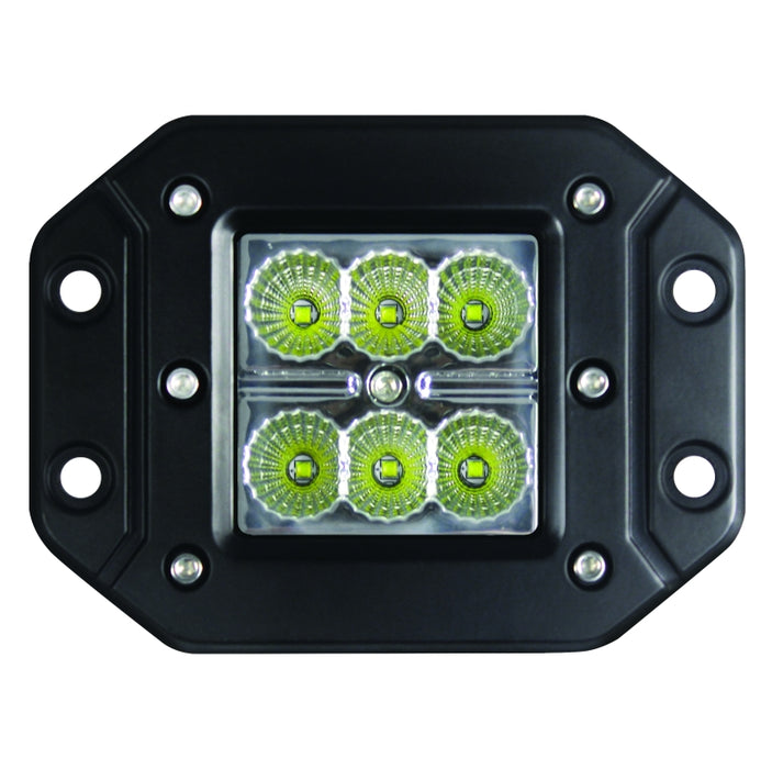 Hella Value Fit Flush Mount 3in 18W Cube Flood Beam LED Light 357204021