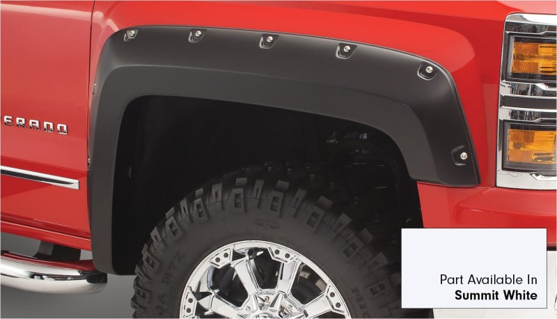 Bushwacker 16-18 Chevy Silverado 1500 Fleetside Pocket Style Flares 4pc Summit White 40957-14