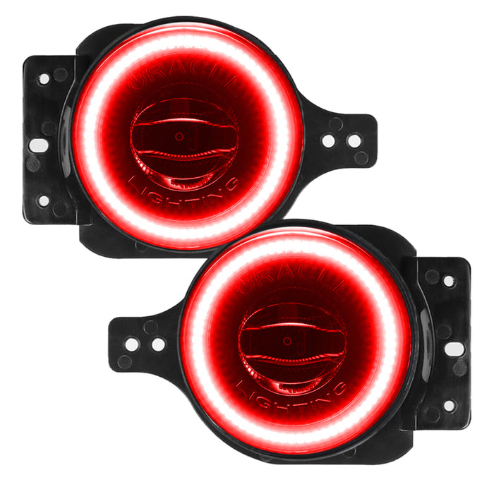 Oracle compatible with Jeep Wrangler JL/Gladiator JT Sport High Performance W LED Fog Lights Red SEE WARRANTY 5847-003