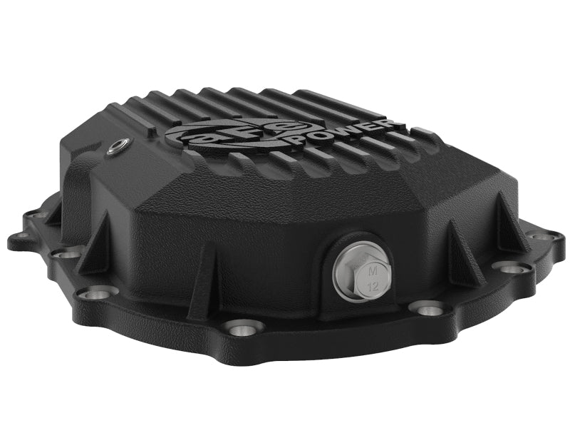 AFE Power 11-18 GM 2500-3500 AAM 9.25 Axle Front Diff Cover Black Machined w/ 2 Qts 75w90 Oil 46-71051B