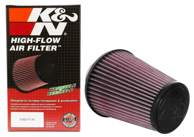 K&N Universal Tapered Filter 3in Flange ID x 6in Base OD x 4in Top OD x 6.75in Height RU-4700