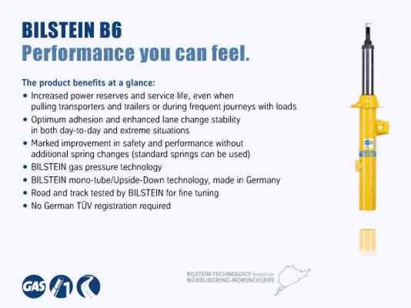 Bilstein B8 (SP) 15 Audi A3 FWD / 15 VW Golf w/ 50mm Dia Spring Front 36mm Monotube Shock Absorber 35-229902