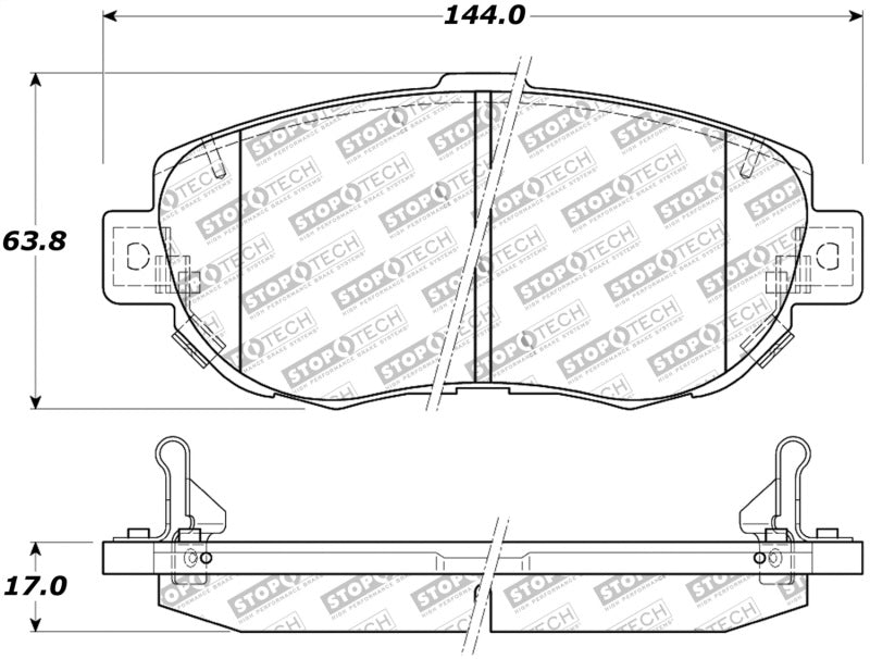 StopTech Street Touring 00-05 Lexus IS 250/300/350 Front Brake Pads 308.0619