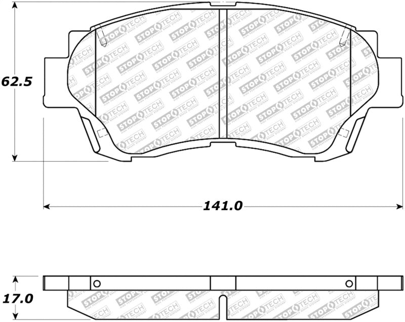 StopTech Street Select Brake Pads Rear 305.0476