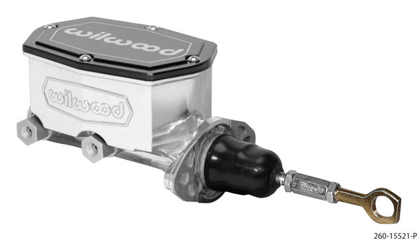 Wilwood Compact Tandem Master Cylinder 15/16in Bore w/Pushrod fits Mustang (Ball Burnished) 260-15521-P