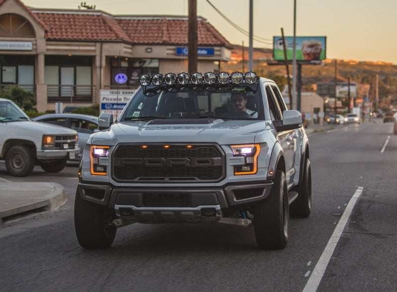 KC HiLiTES 17-18 Ford Raptor 57in. Pro6 Gravity LED 9-Light 180w Combo Beam Overhead Light Bar Sys 91333