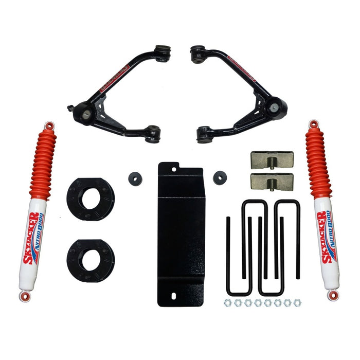 Skyjacker 2007-2013 GM 1500 4WD 3.5-4in UCA Lift Kit w/Rear Nitro 8000 Shocks C7350PN