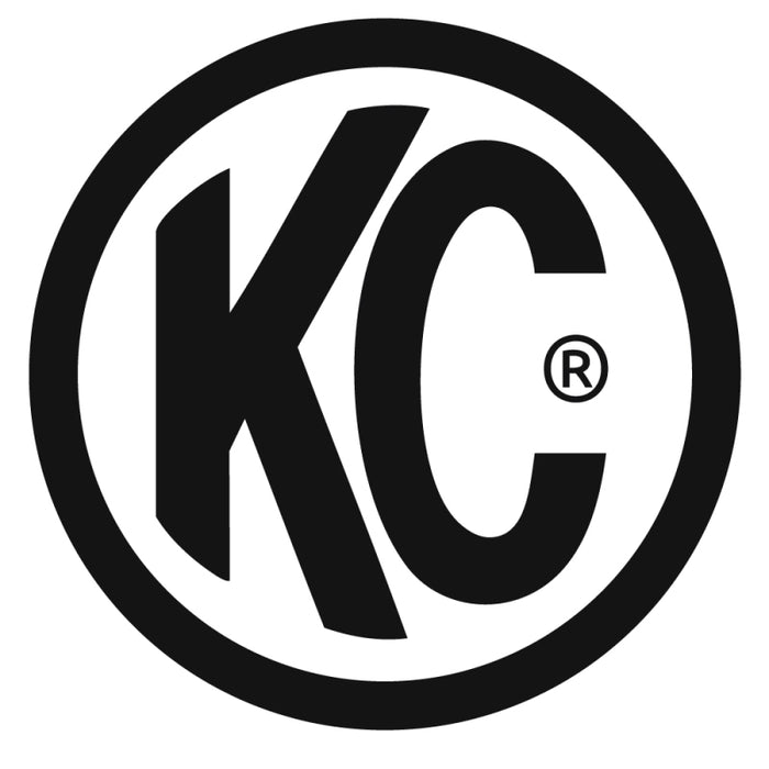 KC HiLiTES 6in. Round Soft Cover (Pair) Black w/White KC Logo 5100